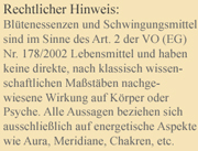 Bl�tenessenzen Hinweis